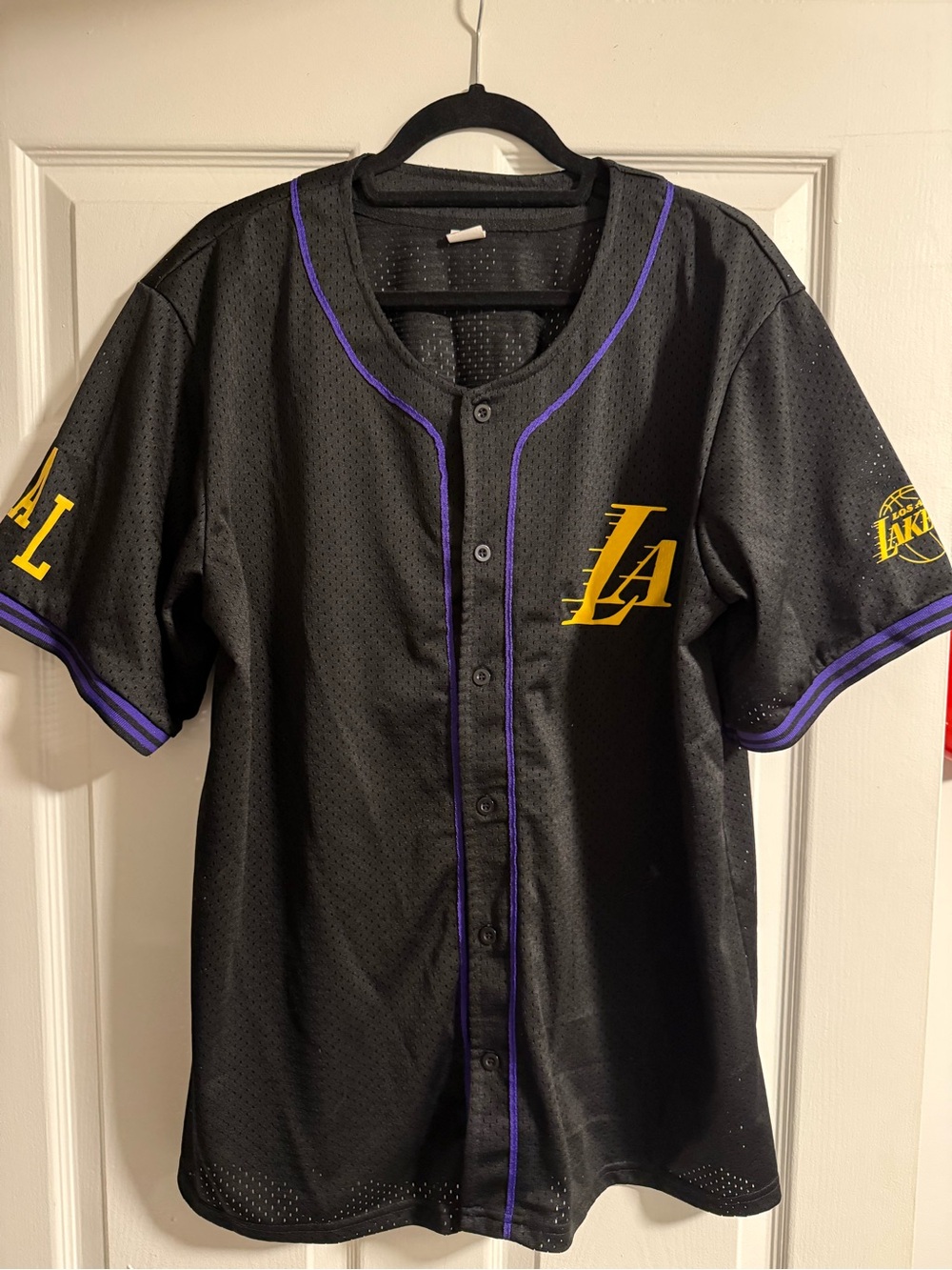 Los Angeles Lakers City Edition Baseball Jersey SGA Size X-Large New!